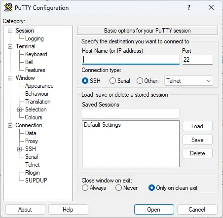 آموزش اجرای دستورات در سرور لینوکسی 2 نصب برنامه putty