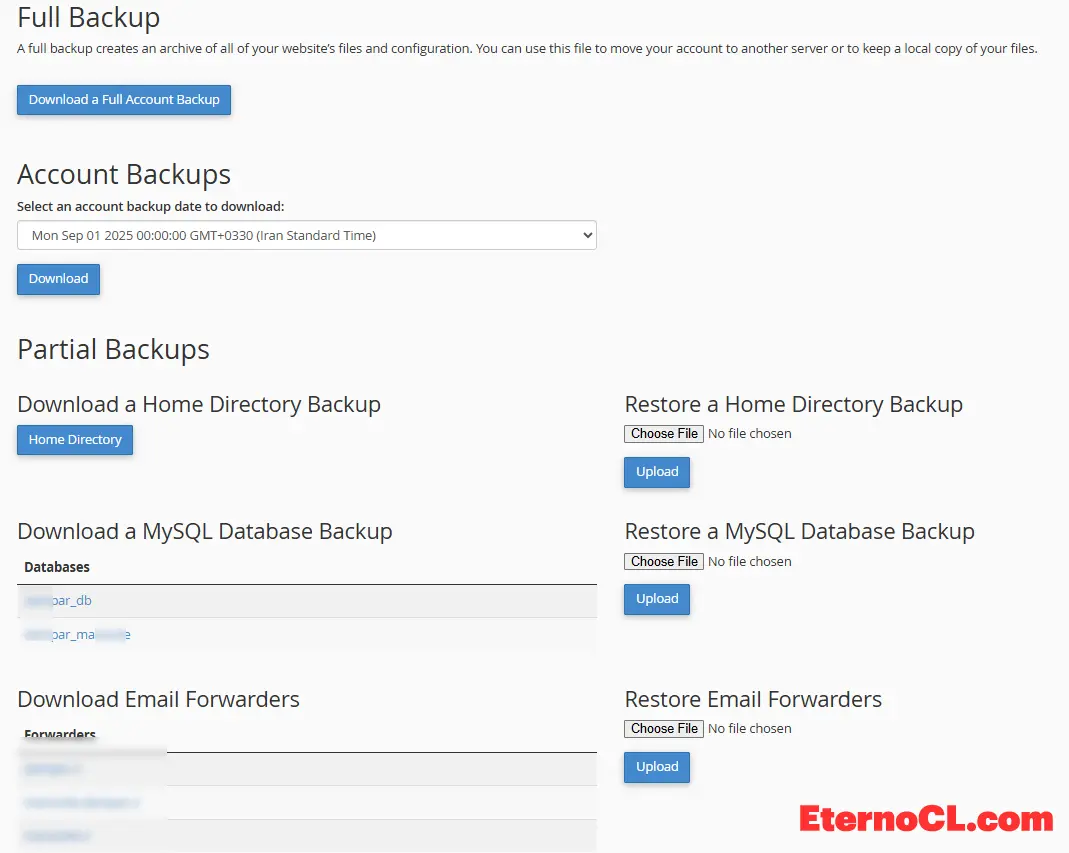 آموزش بک آپ گیری از وردپرس 5 آموزش بک آپ دستی از سایت وردپرس از سیپنل